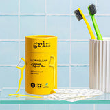Grin Ultra Clean Adult Floss Picks Charcoal Infused 40 Pack