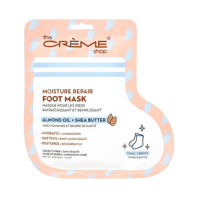 The Creme Shop Moisture Foot Mask with Almond Oil and Shea Butter 1 Pair