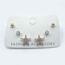 HB&Co 3 Pairs Studs/Star Earring