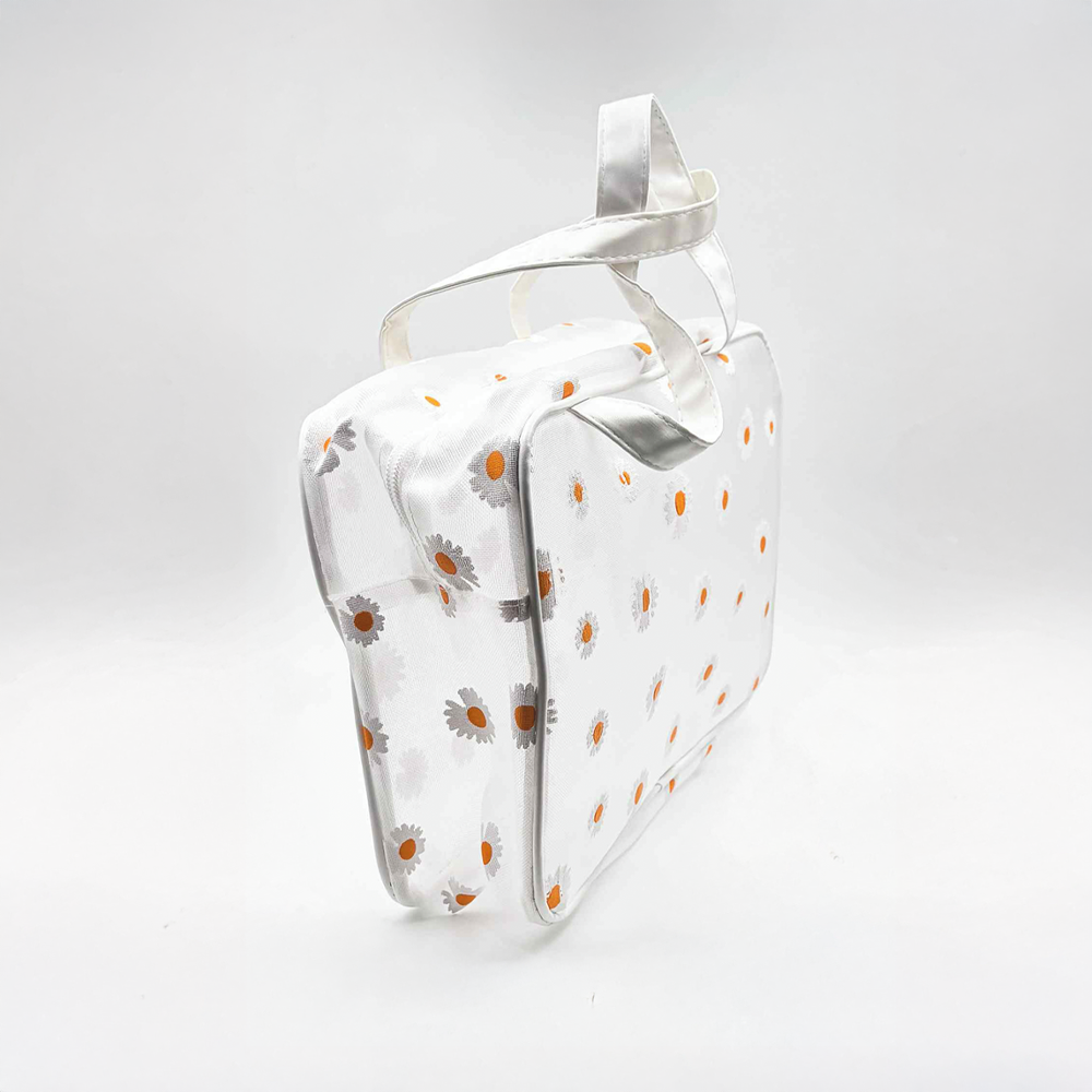 HB&Co Cosmetic Make Up Bag Sheer Flower