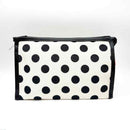 HB&Co Cosmetic Make Up Bag Spots White
