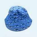 Shark Bucket Hat Blue Medium