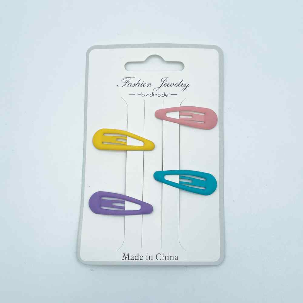 Fashion Jewelery Hair Clips Mini Asst Colour 4pk