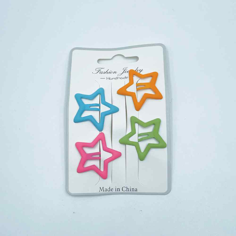 Fashion Jewelry Hair Clips Mini Stars 4pk