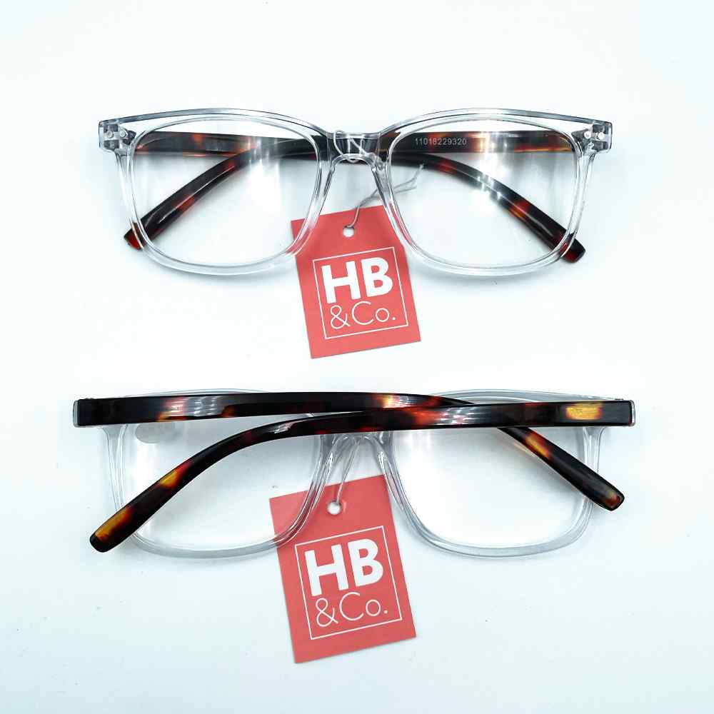 HB&Co Reading Glasses +2.5 Clear and Tortoiseshell