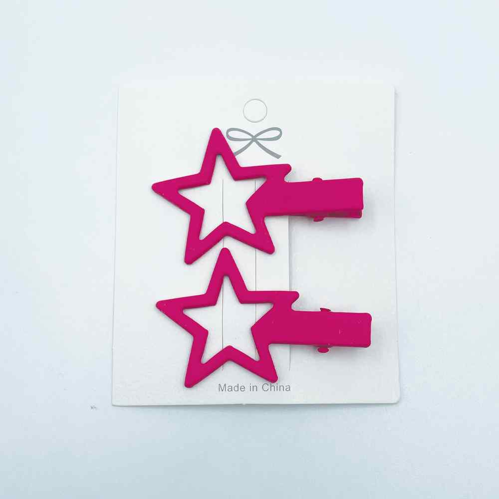 Hair Clips Mini Stars Assorted 2pk