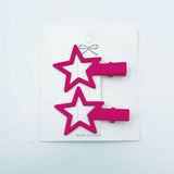 Hair Clips Mini Stars Assorted 2pk