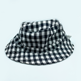 Gingham Bucket Hat Black & White Large