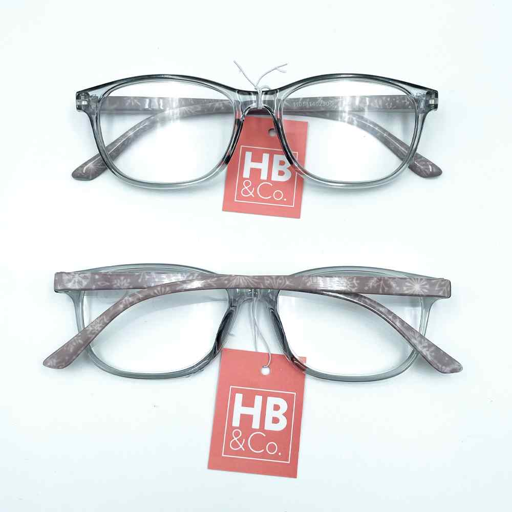 HB&Co Fashion Reading Glasses +3 Clear Grey