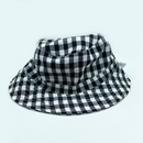 Gingham Bucket Hat Black & White Medium