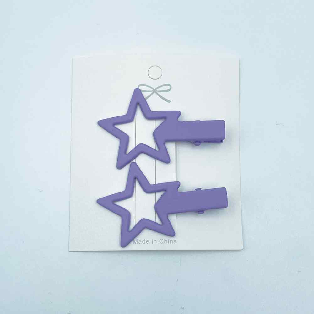 Hair Clips Mini Stars Assorted 2pk