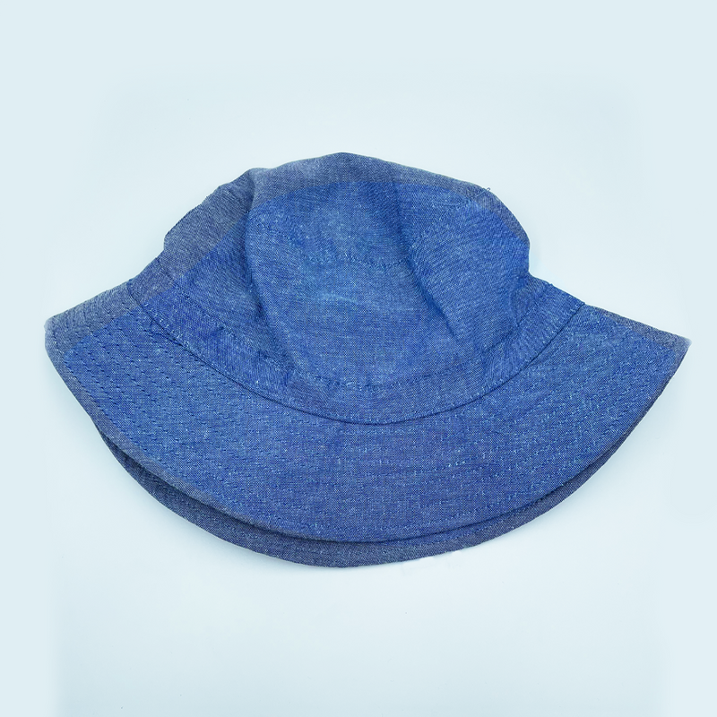 Chambray Bucket Hat Denim Blue Medium