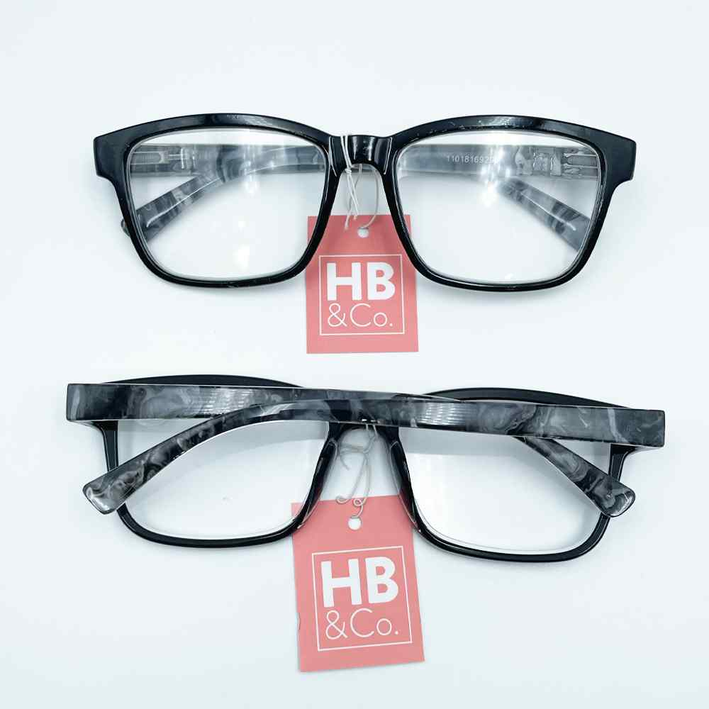HB&Co Fashion Reading Glasses +1 Black and Grey