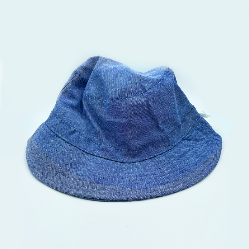 Chambray Bucket Hat Denim Blue Medium