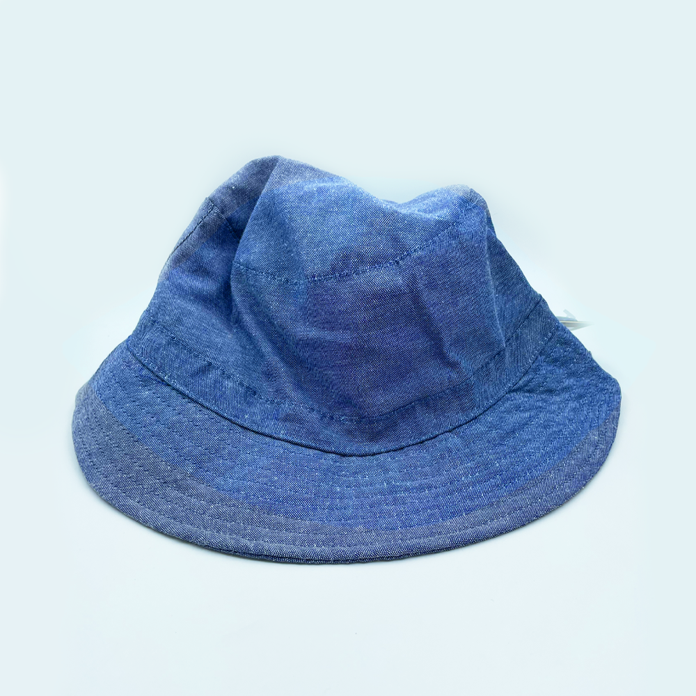 Chambray Bucket Hat Denim Blue Small