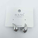 HB&Co Fashion Curved Hoop Silver Earring