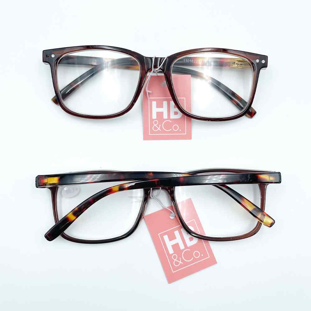 HB&Co Reading Glasses +2.5 Brown Tortoiseshell