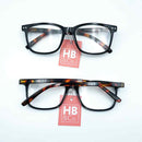 HB&Co Reading Glasses +2.5 Black and Tortoiseshell