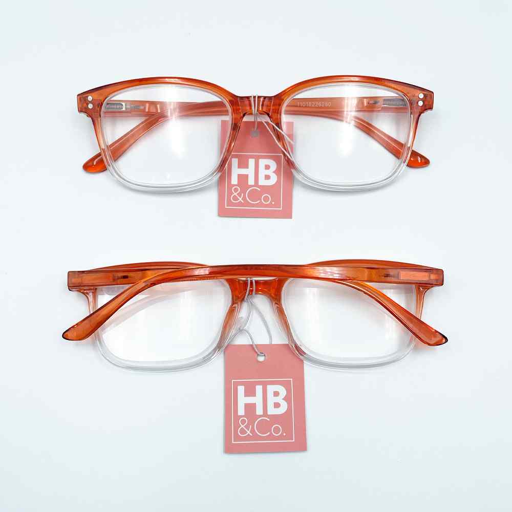 HB&Co Ombre Reading Glasses +3.5 Orange