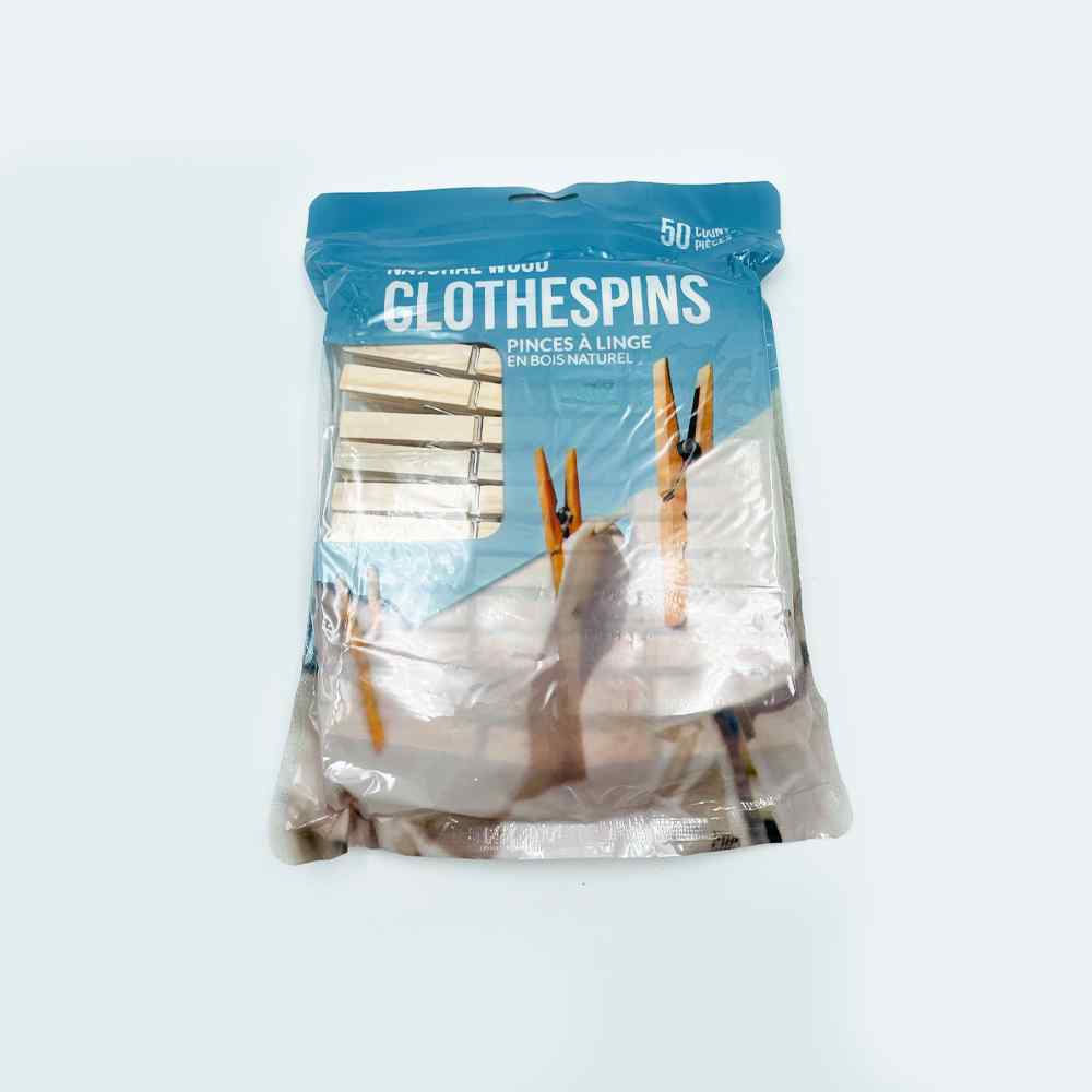 BC Everyday Wooden Pegs 50 Pack