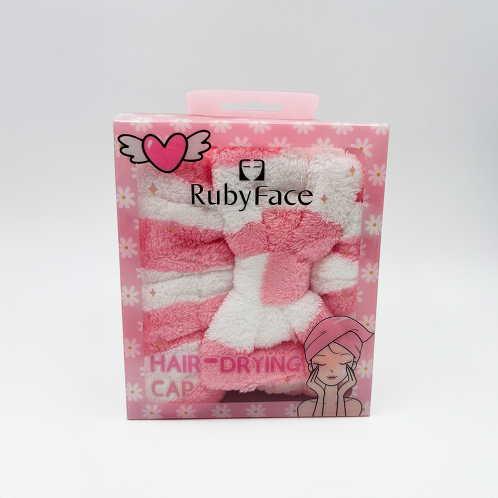 Ruby Face Hair Drying Towel Striped