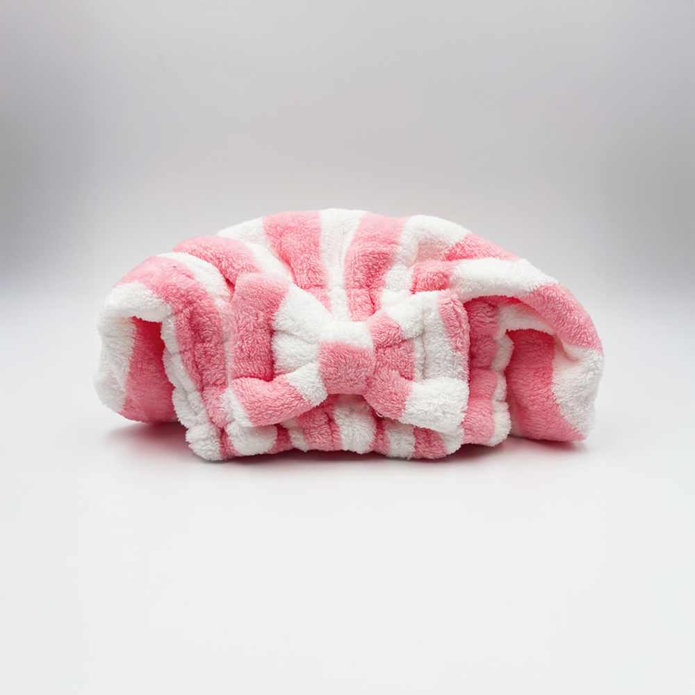 Ruby Face Hair Drying Towel Striped