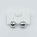 HB&Co Wide Half Hoop Silver Earring