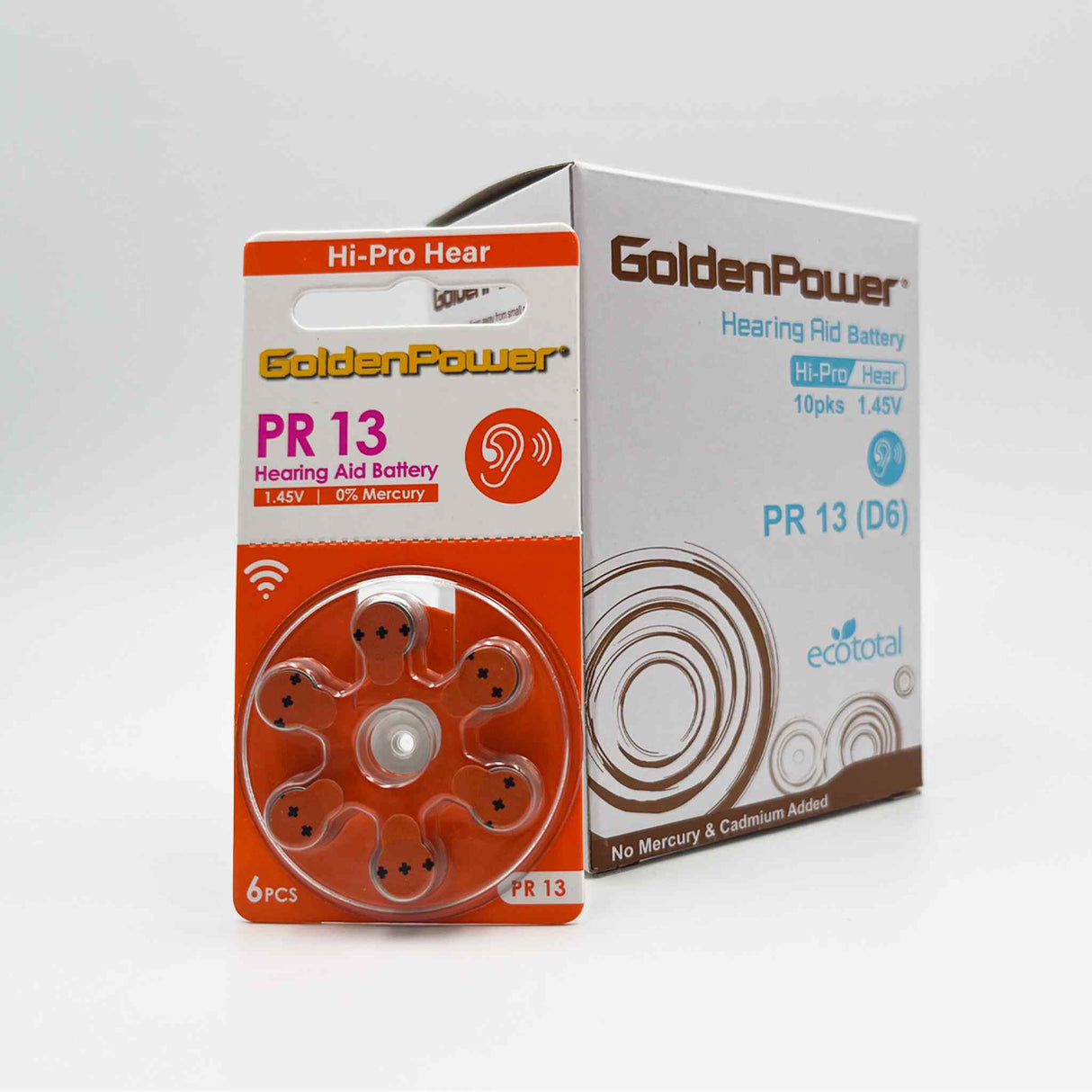GP Hi Pro Hearing Aid Batt 13 6pk