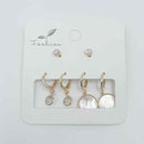 HB&Co 3 Pairs Stud/Fashion Half&Drop Earring