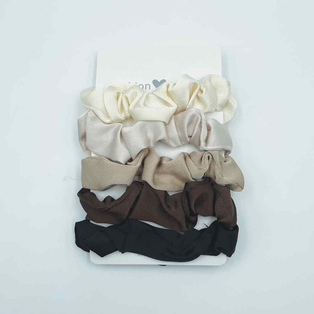 Fashion Jewelry Hair Ties Neutral Scrunchies 5pk