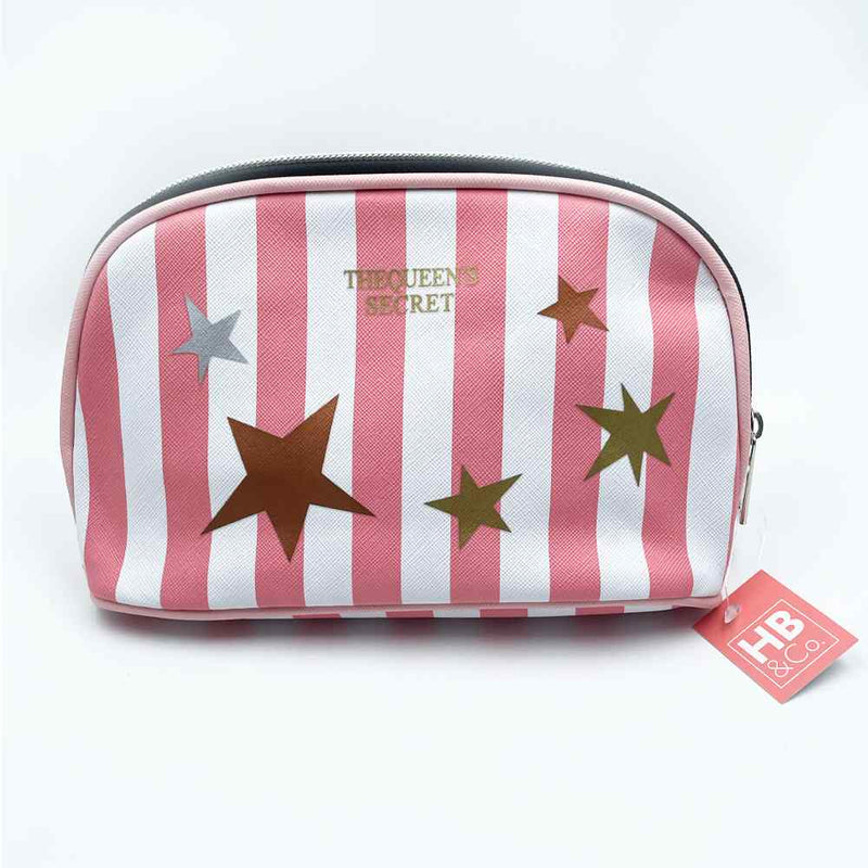 Cosmetic Bag Stars & Stripe Pink