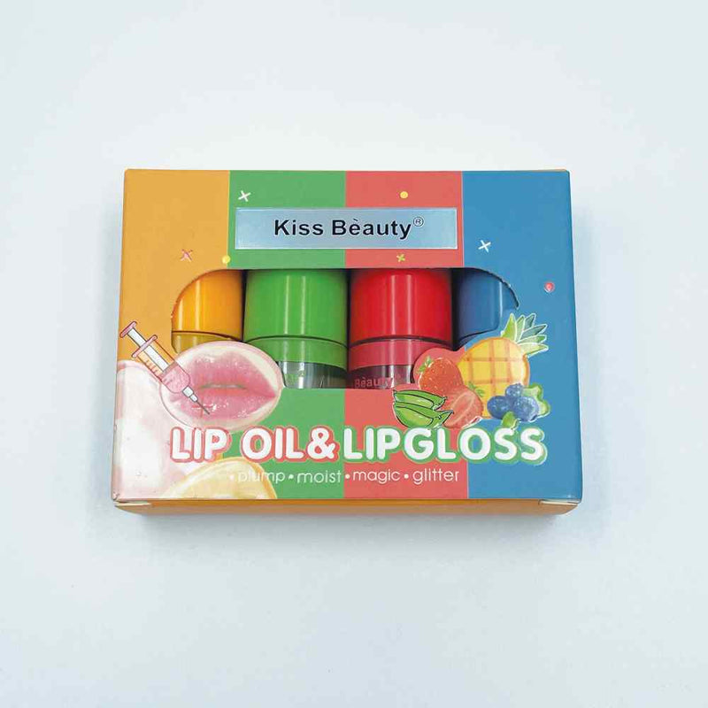 Kiss Beauty Lip Gloss and Oil Set 4pk