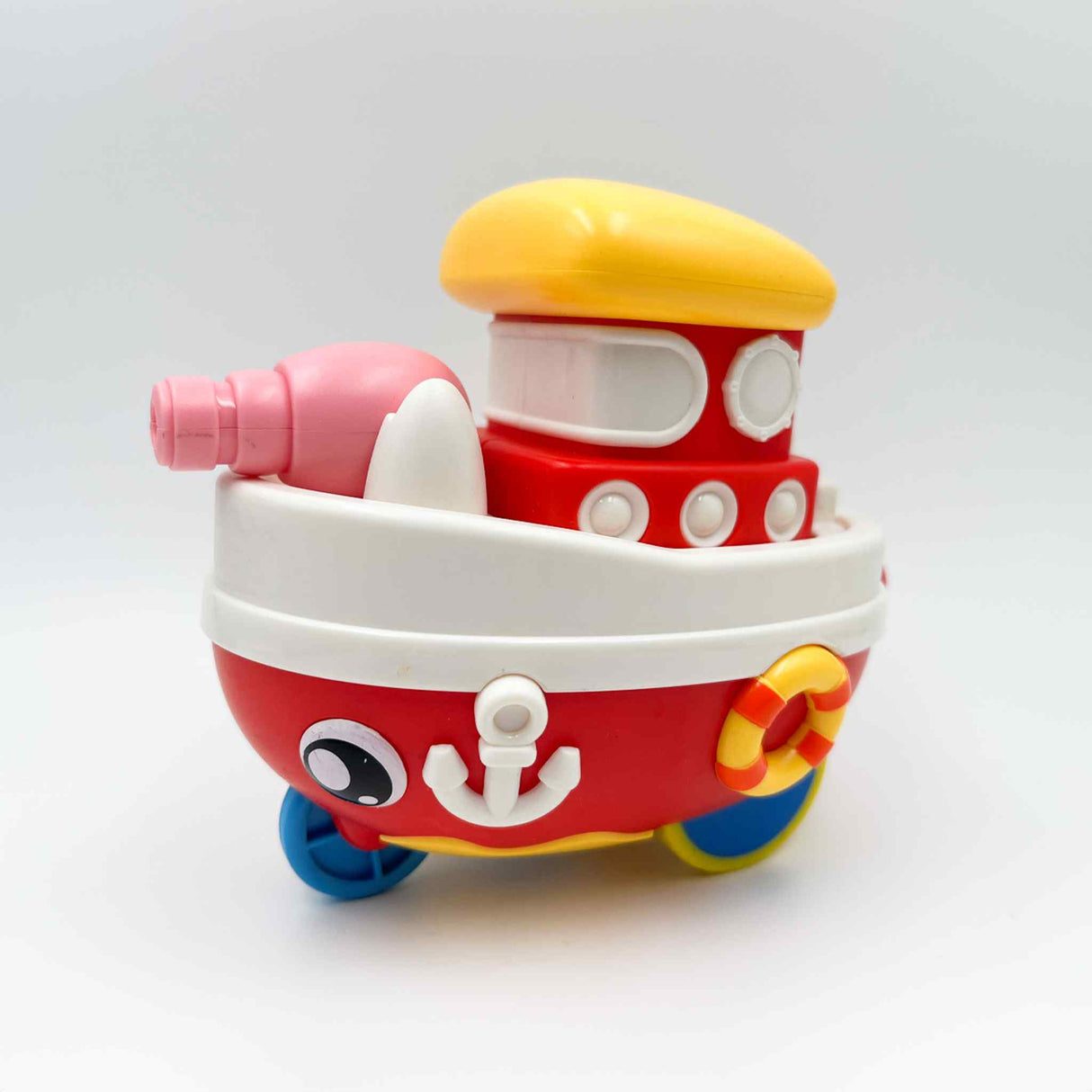 Toy boat with cannon asst. colours