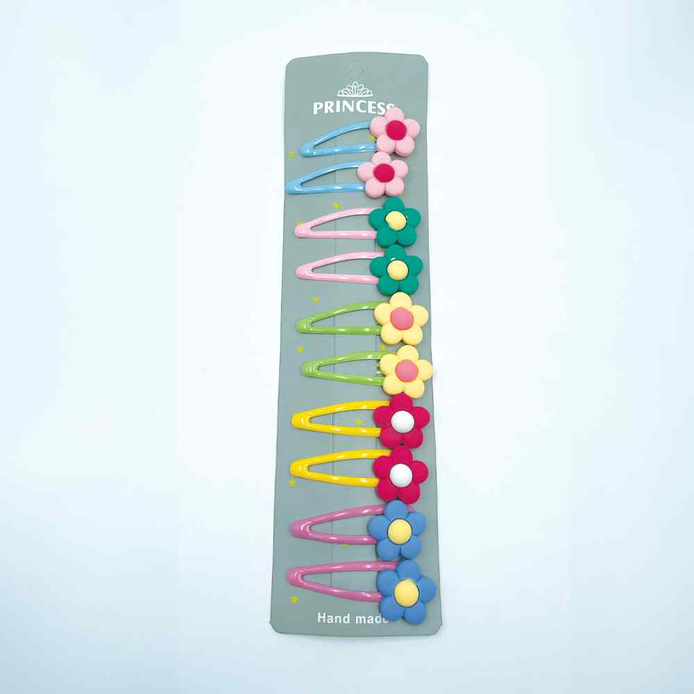Princess Hair Clips Mini Spring Flower 10pk