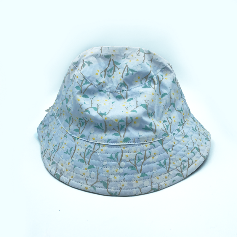 Floral Bucket Hat Baby Blue Medium