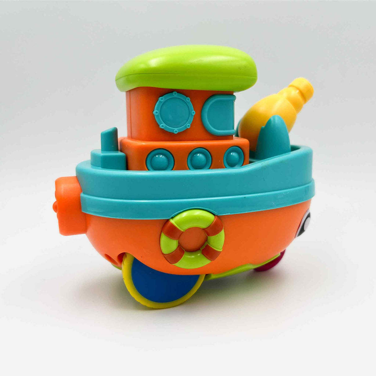 Toy boat with cannon asst. colours