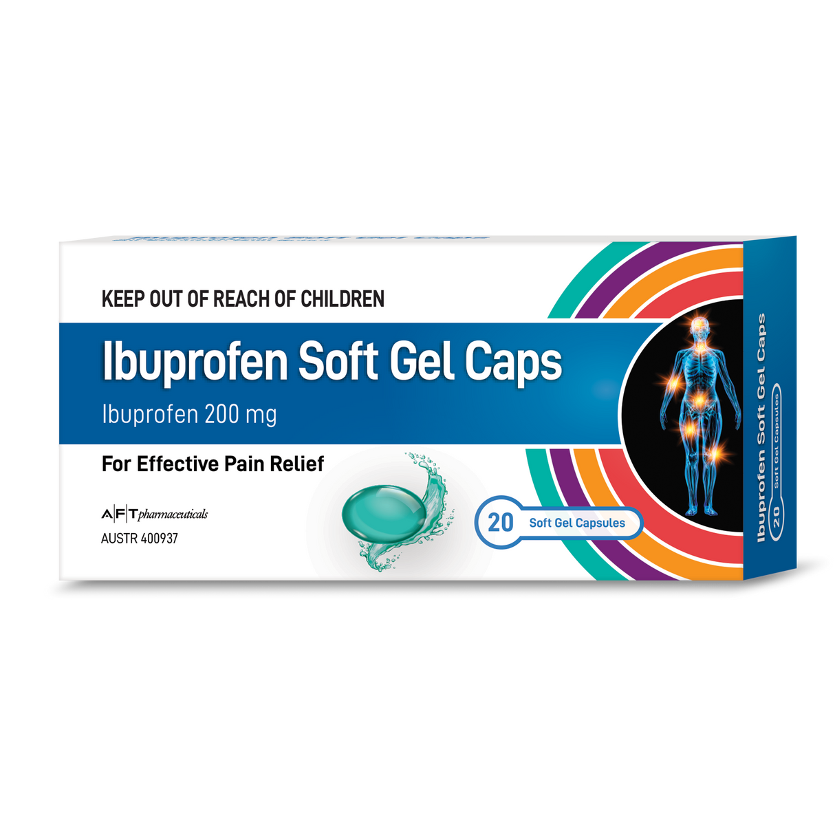 AFT Ibuprofen Soft Gel Caps 200mg 20s