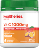 Healtheries Vitamin C 1000mg + Probiotics 80s