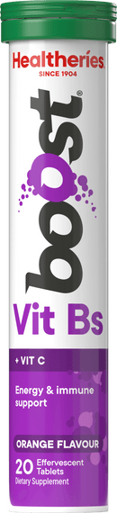 Healtheries Boost Effervescent Vitamin Bs Orange 20s