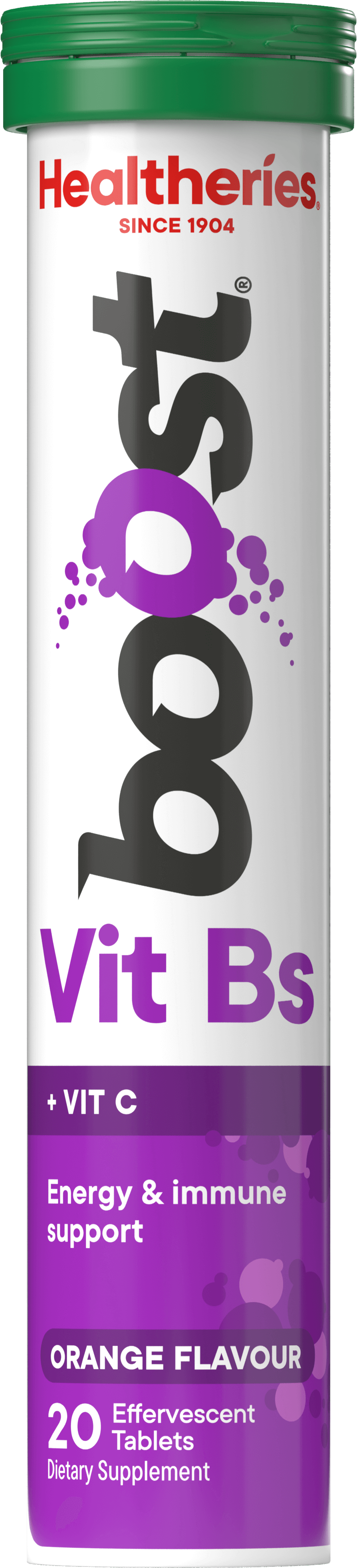 Healtheries Boost Effervescent Vit Bs Orange 20s