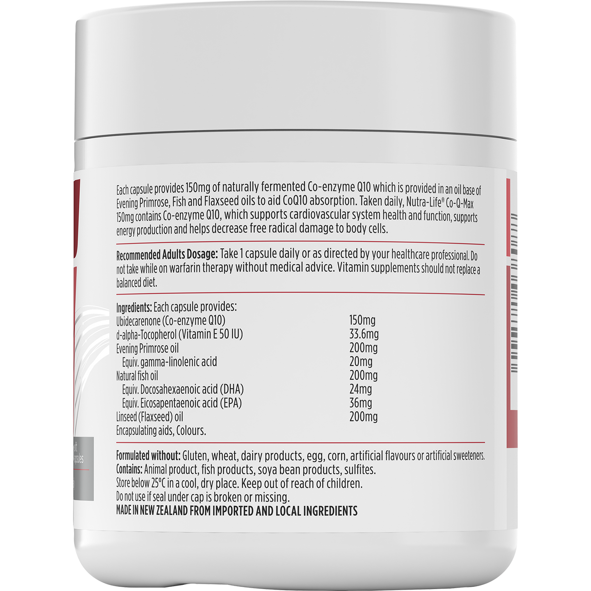 Nutra-Life Co-Q-Max 150mg 60 Capsules