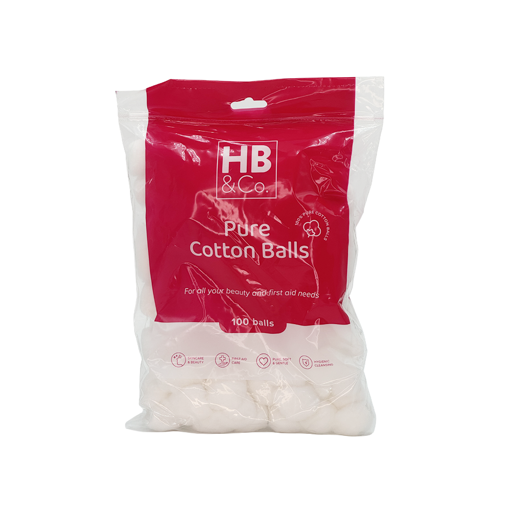 HB&Co Pure Cotton Balls 100pk