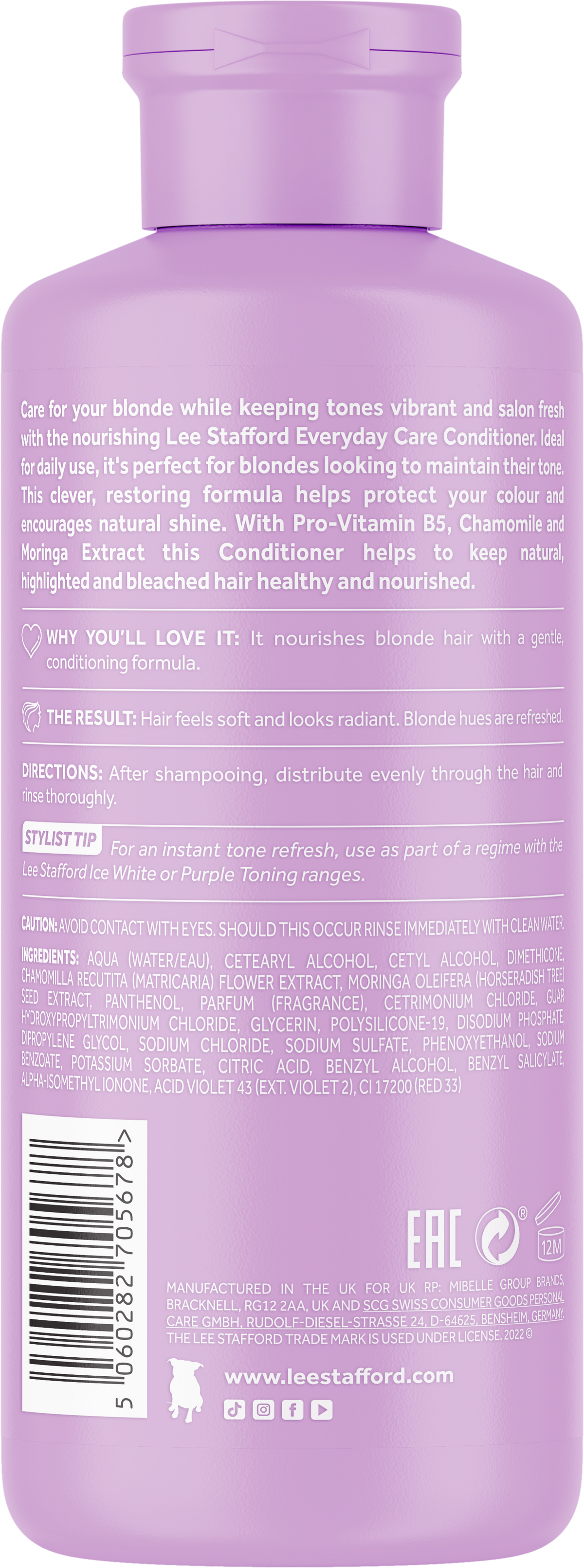 Lee Stafford BLEACH BLONDE Everyday Care CONDITIONER 250ML