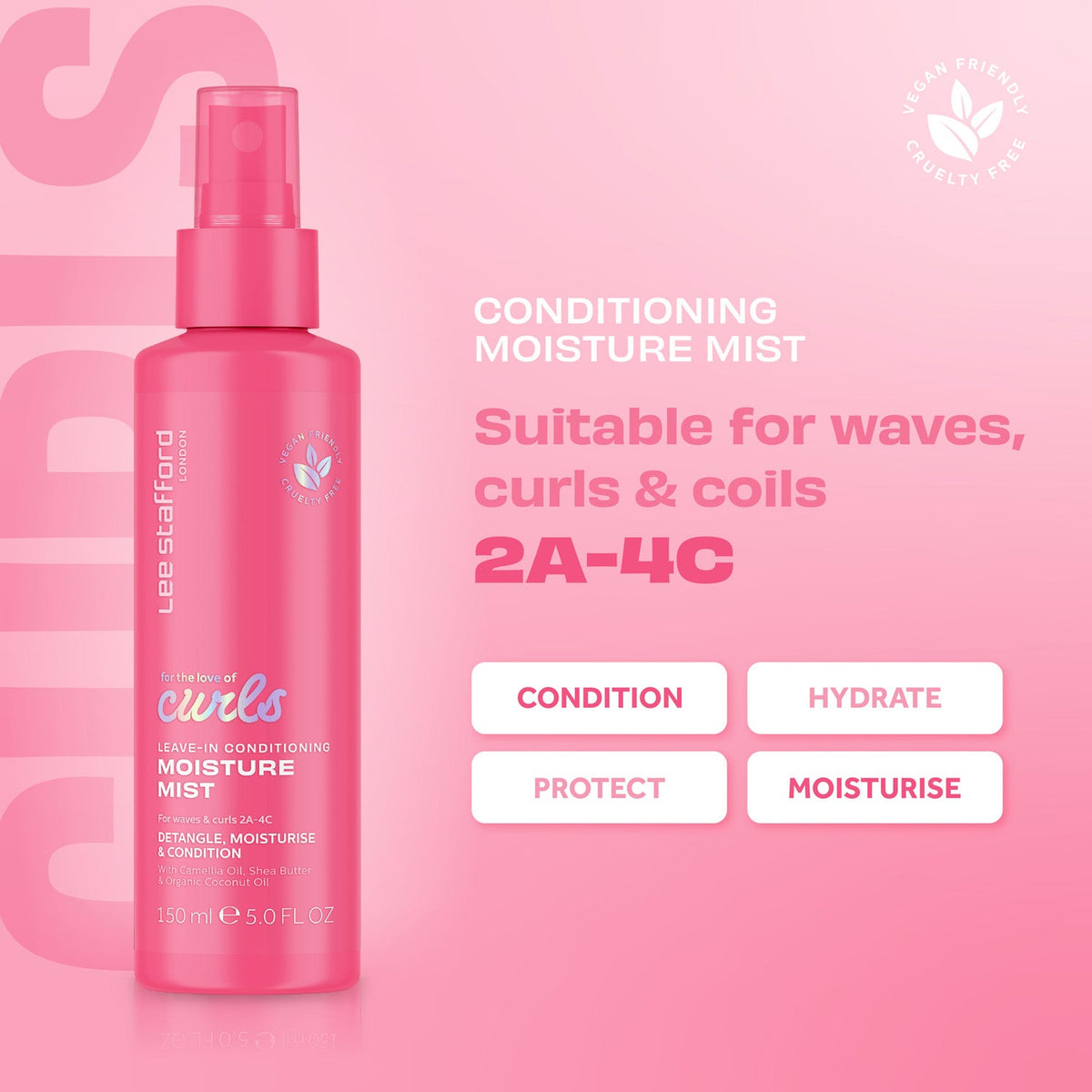 Lee Stafford For The Love Of Curls Leave In Conditioning Moisture Mist 150ml