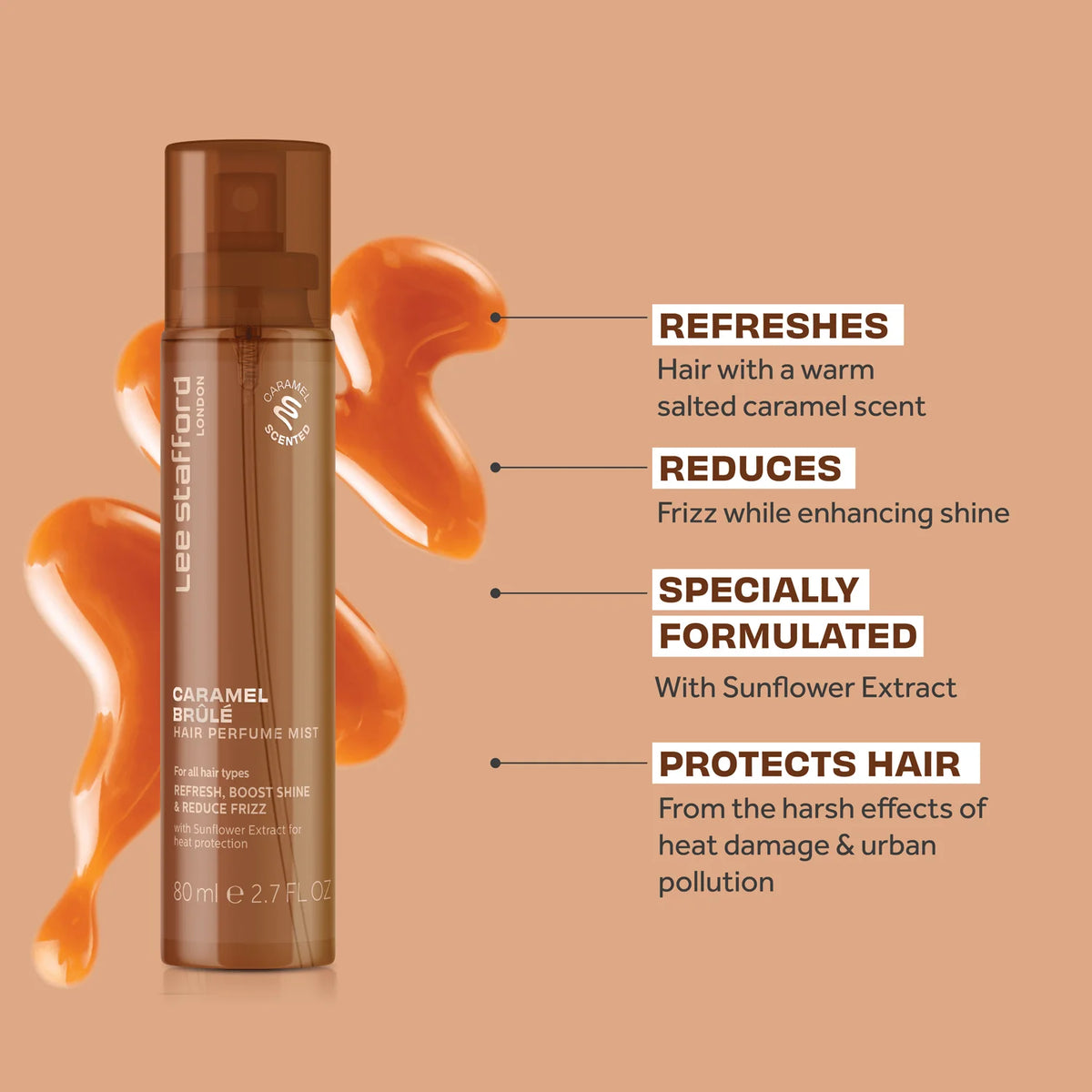 Lee Stafford Hair Perfume Mist Caramel Brulee 81ml