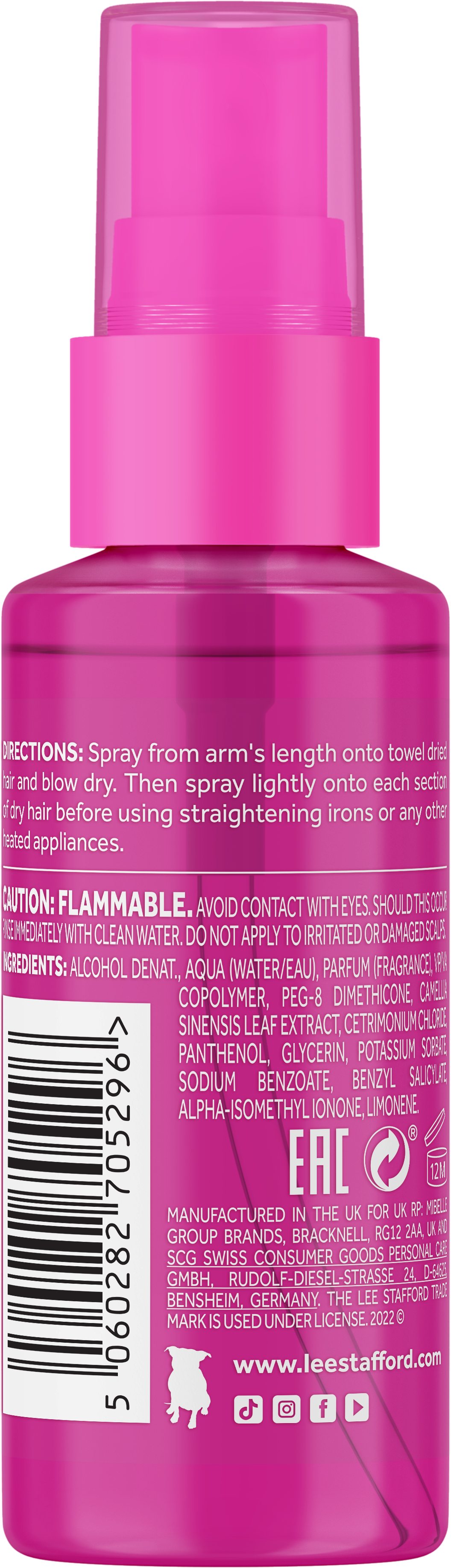 Lee Stafford Mini Heat Protection Shine Mist 50ml