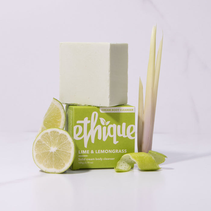 Ethique Body Wash Solid Cream Body Cleanser Lime & Lemongrass 105g