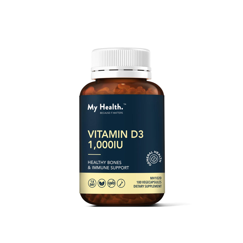 My Health. Vitamin D3 1000IU VCaps 100s