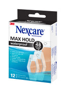 Nexcare Max Hold Waterproof Bandages Asst 12pk
