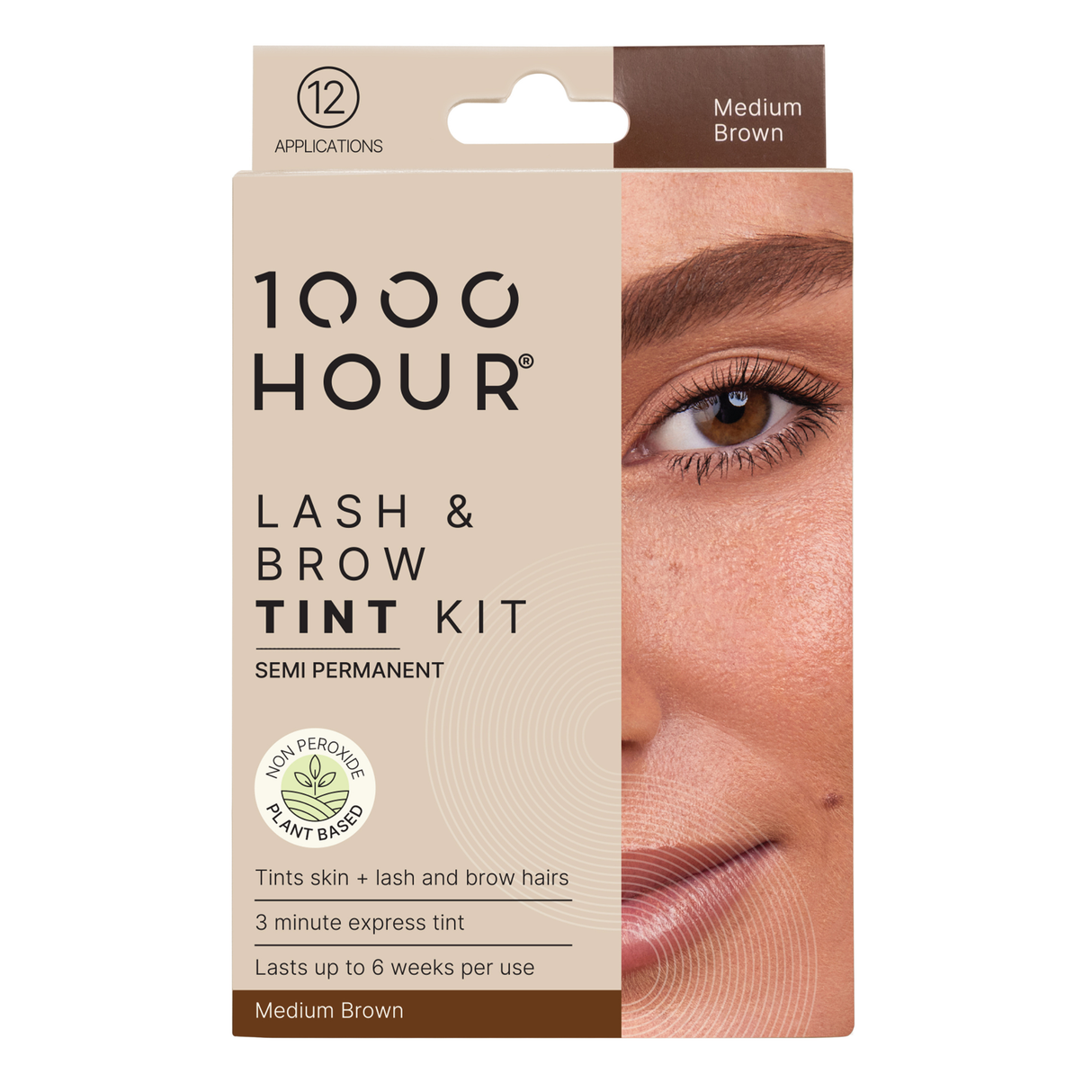 1000HOUR Lash & Brow Tint Kit Medium Brown